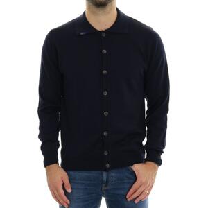 CARDIGAN CON COLLETTO KOON BLU